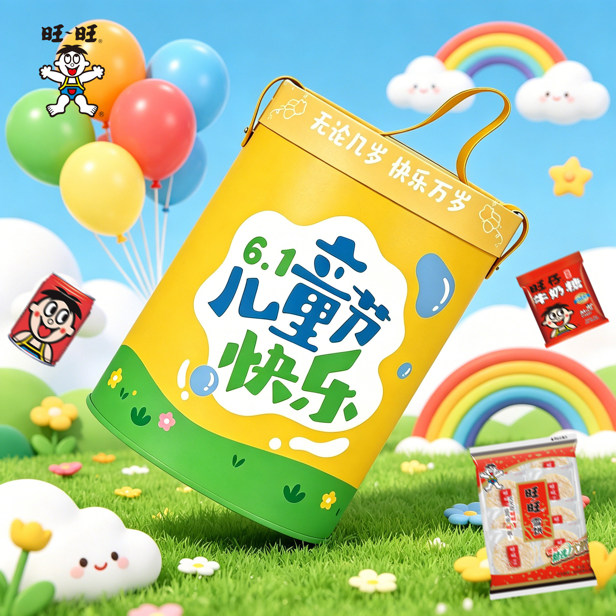 旺旺儿童零食大礼包超大巨型整箱豪华版送女友送小朋友六一儿童节