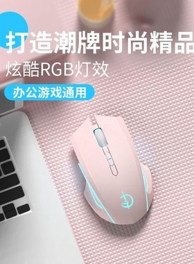 适用惠普笔记本电脑有线鼠标MacbookProAir静音办公游戏电竞男女