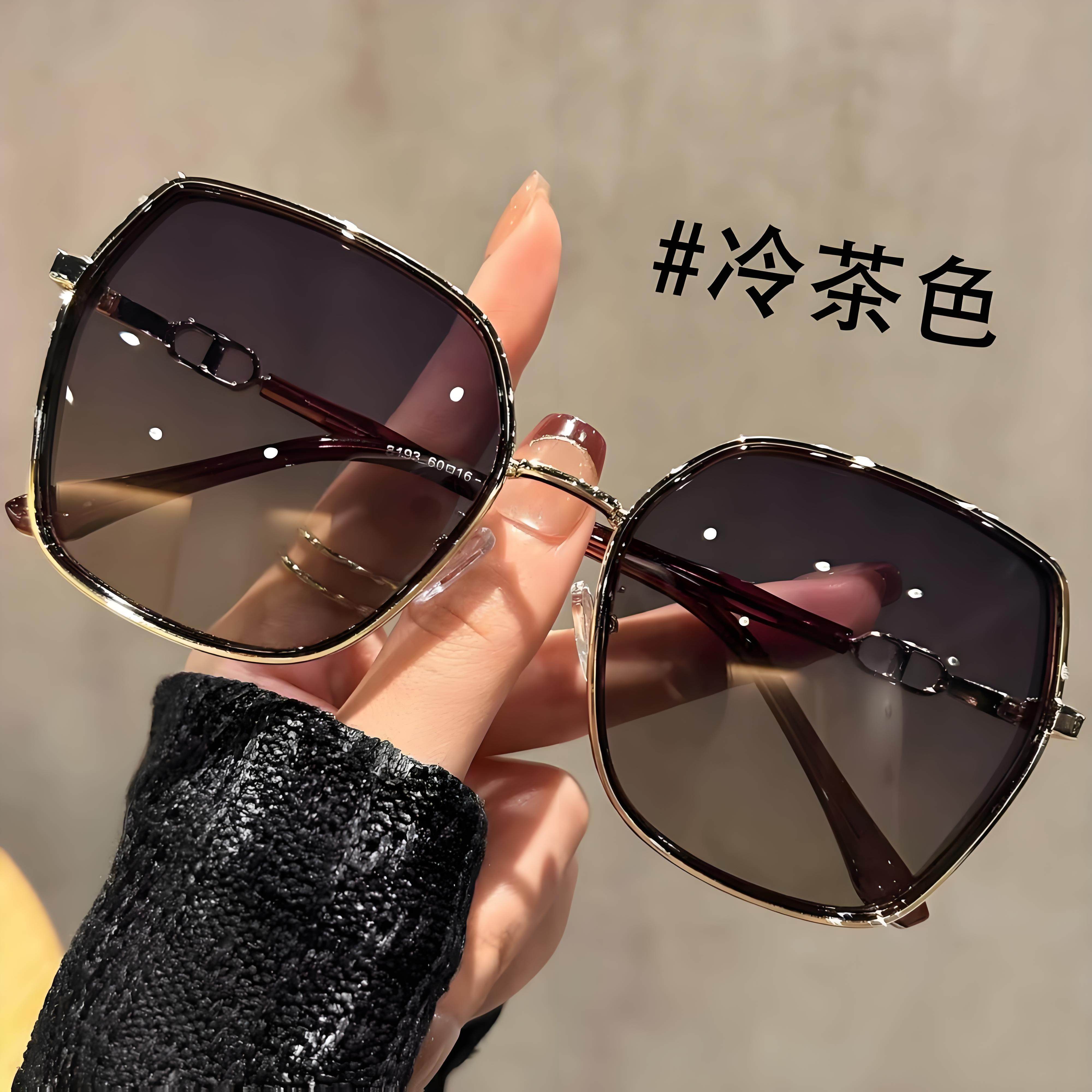 日本进口2025大框偏光墨镜男女款方圆脸闪粉防晒防紫外线太阳眼镜