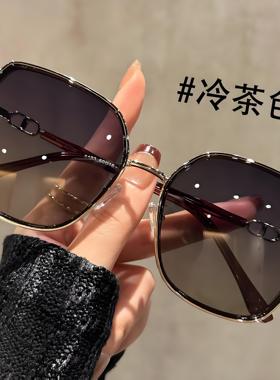 日本进口2025大框偏光墨镜男女款方圆脸闪粉防晒防紫外线太阳眼镜