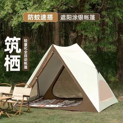 德国进口一键开合三角帐篷户外便携式折叠公园野营露营装备野餐帐
