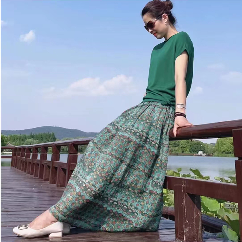 曲珠冰丝夏季文艺复古新品民族风