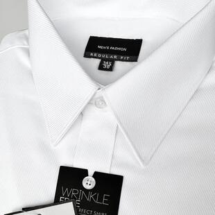 合身剪裁结婚防皱商务休闲职业寸衣面试正装 白色衬衫 短袖 长袖 男士