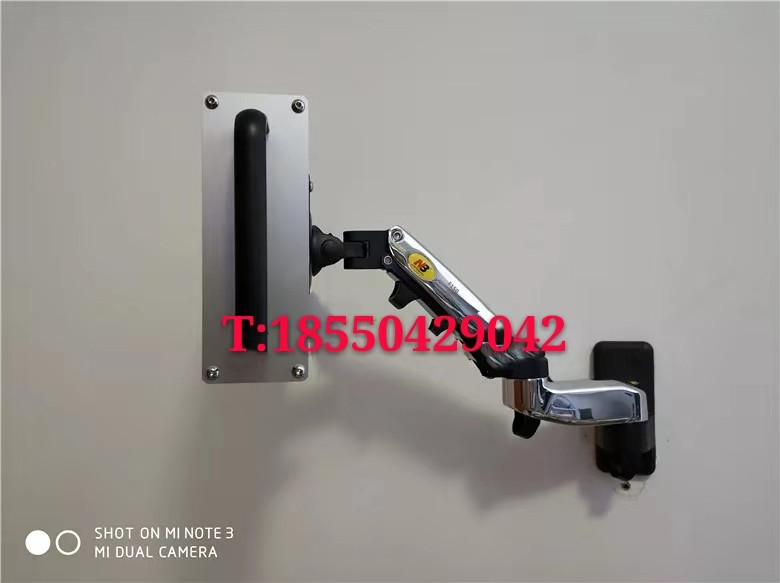 7寸铝合金按钮孔在下方触摸屏安装盒F120/F150气弹式自由悬停支架