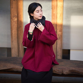 新中式 棉麻30支立领盘扣棉衣女W12590 新款 女装 照本堂 冬季