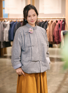 【照本堂】2025冬季新款女装新中式加厚襟盘扣棉衣W12859-1