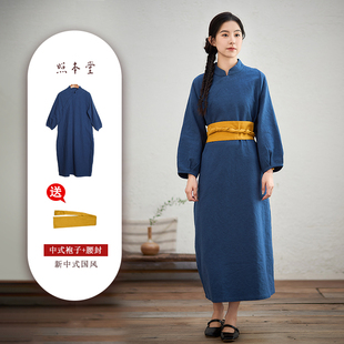 【照本堂】2026爆款女装新中式长裙高档亲肤袍子国风连衣裙W32193