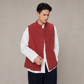 2025新款 照本堂男装 轻奢亚麻上衣10支国风复古盘扣马甲M12528