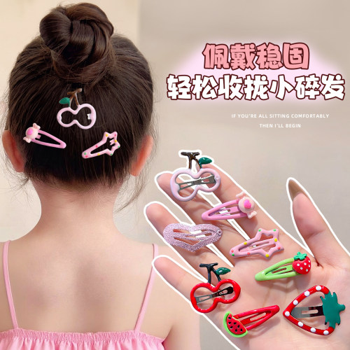 新款甜美小女孩水果发夹卡通发饰