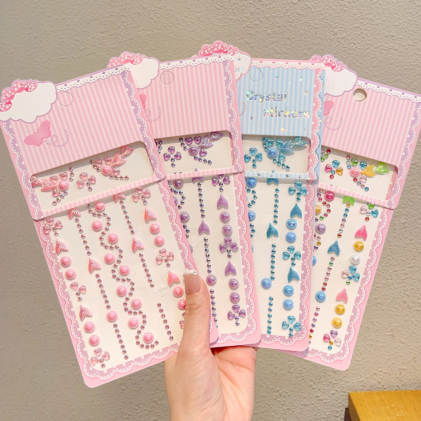 水晶钻石贴纸儿童脸部化妆贴饰品女孩公主彩绘贴宝石贴画宝宝脸贴