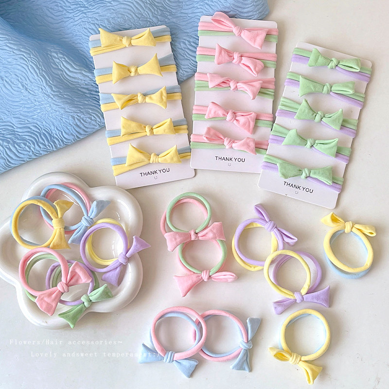 儿童发圈小女孩彩色蝴蝶结发绳女童扎发头绳橡皮筋不伤发皮套发饰
