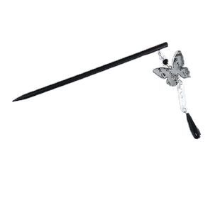 儿童发簪新中式古风女童黑檀木步摇盘发钗簪子汉服马面裙配饰头饰