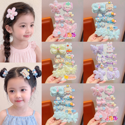 小女孩可爱小熊兔子猫咪发卡发饰