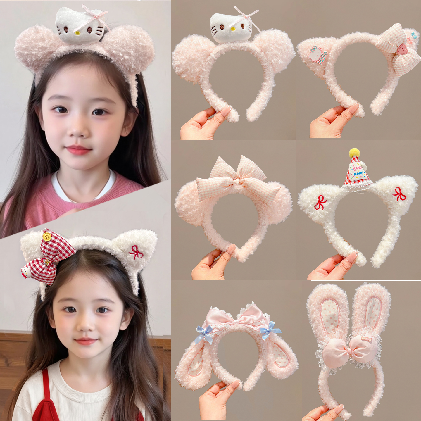 新款韩版卡通垂耳兔生日发饰