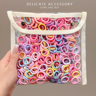 儿童头绳女童扎发高弹力橡皮筋皮套小女孩耐用不伤发发绳发圈头饰