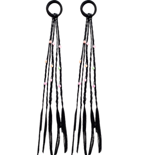 儿童假发辫子女童高马尾麻花辫橡皮筋头绳发圈甜酷拳击辫皮筋发饰