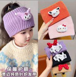 儿童针织保暖发带2025新款秋冬季