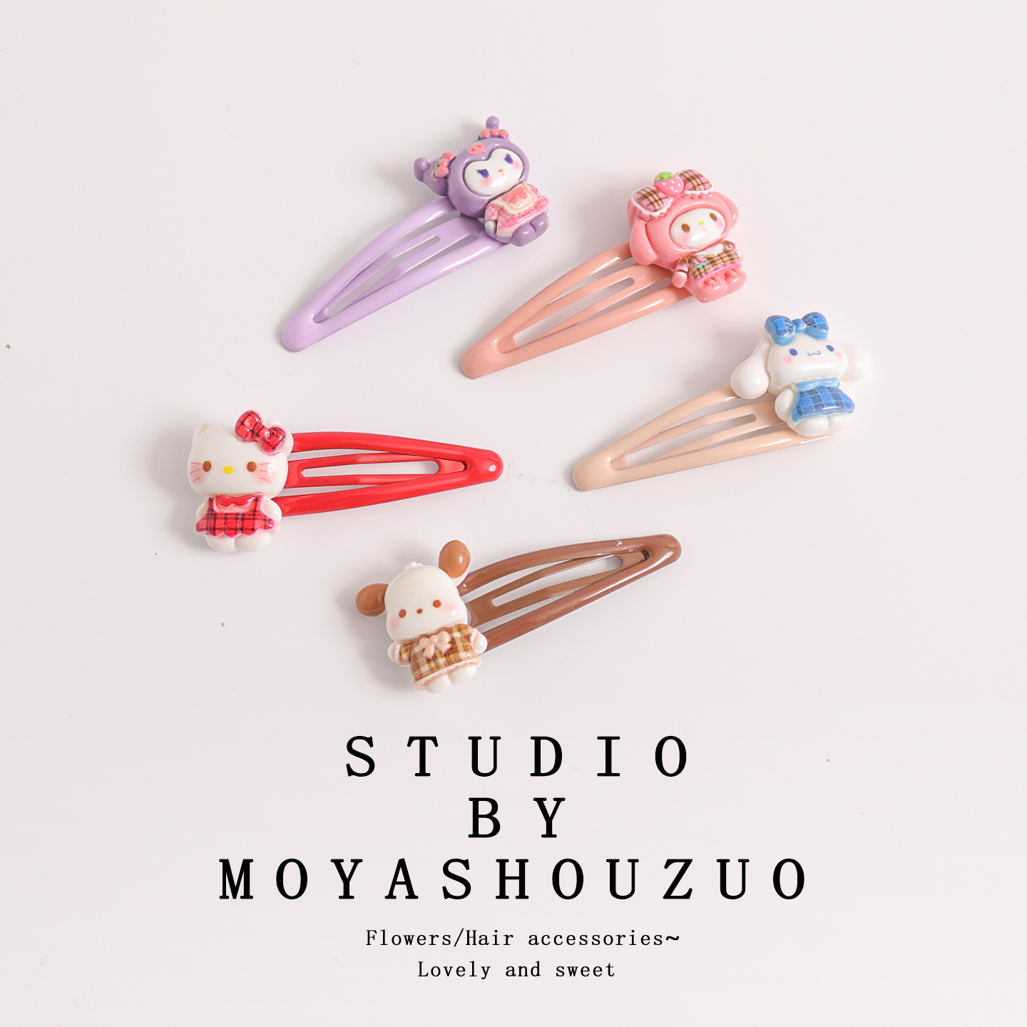 卡通儿童发夹可爱女童kt猫兔子bb夹小女孩刘海夹子侧边夹发卡头饰