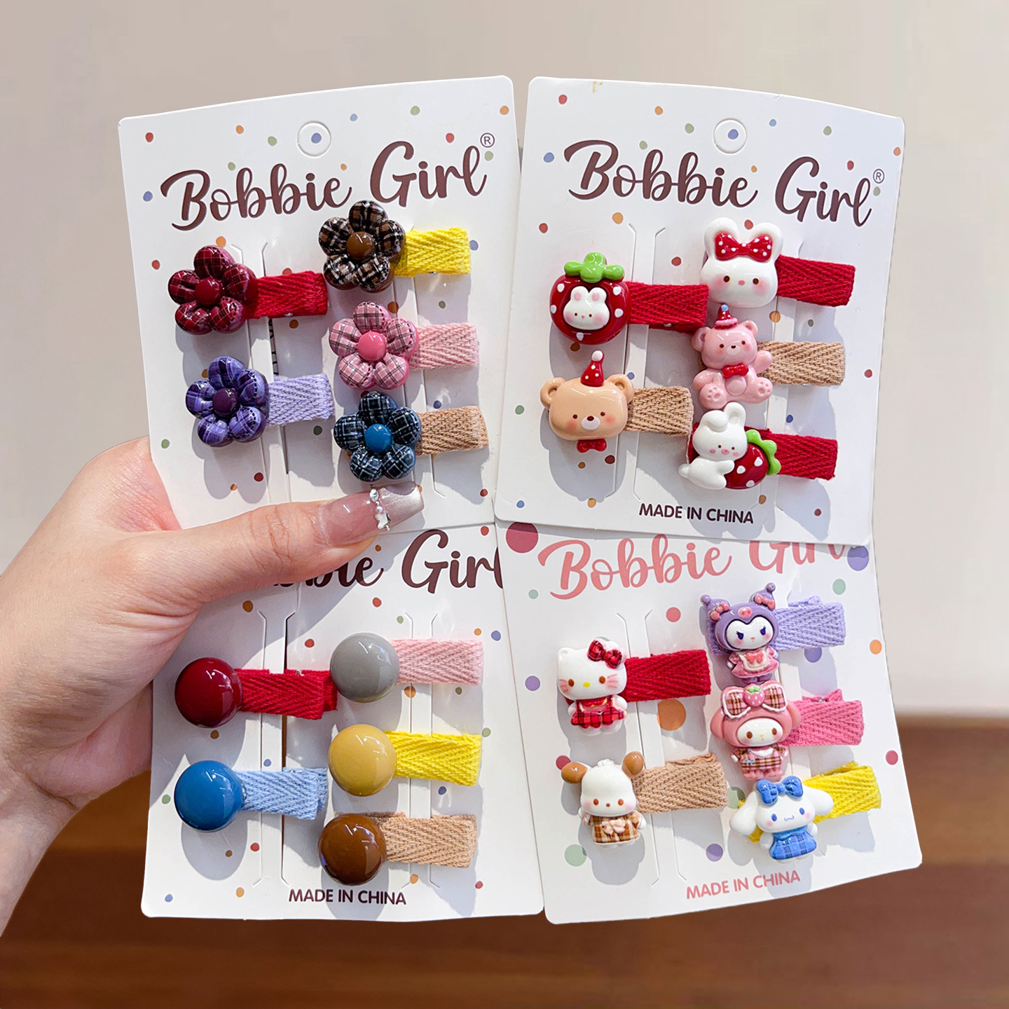 宝宝包布夹2025新款卡通碎发夹