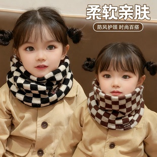 儿童保暖围巾小宝宝围脖女童脖套女孩护颈纯棉毛线防风三角巾秋冬