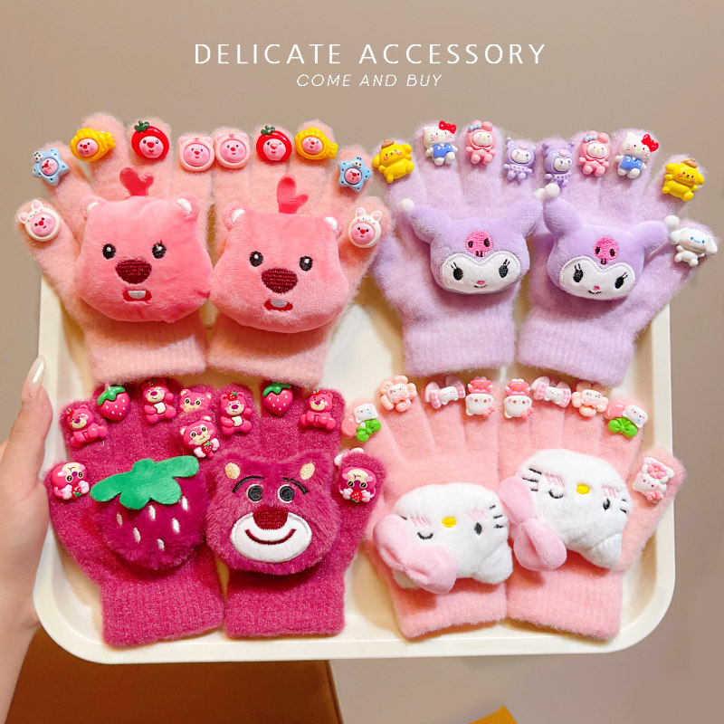 儿童手套冬天保暖五指套宝宝加绒加厚防寒女童小学生秋季分指手套,服饰配件/皮带/帽子/围巾,手套,淘宝优惠券,粉丝福利购,淘宝优惠卷