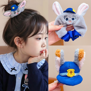 疯狂动物城头饰发箍朱迪发圈儿童兔子警官发夹橡皮筋头发女童发饰