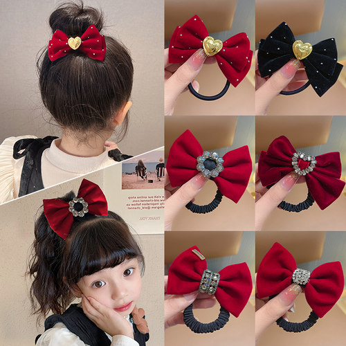 蝴蝶结发绳女童新年发圈头饰