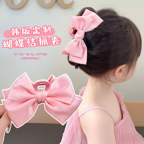韩版儿童蝴蝶结抓夹女童在逃公主发抓后脑勺盘发夹小女孩发卡头饰