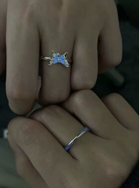 很划算！少女心爆棚粉色爱心戒指女ins小众高级开口可调节食指戒