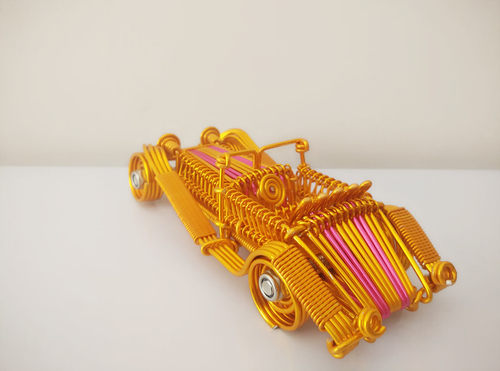 手工古董老爷车跑车模型 铝线手工迷你汽车模型 家居摆件工艺品