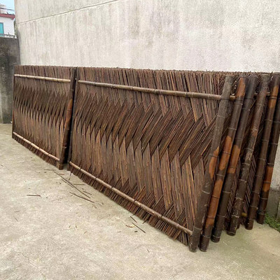 手工编织上海竹篱笆栅栏围栏户外防腐日式庭院碳化竹子隔断围墙