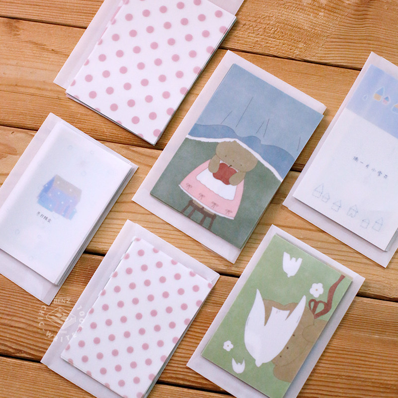 ins风波点硫酸纸便签纸手帐装饰透明可爱拼贴素材M5A7活页留言纸