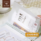 本子事多 手帐可拆卸DIY周边磨砂收纳袋 20孔26孔A5B5活页拉链袋