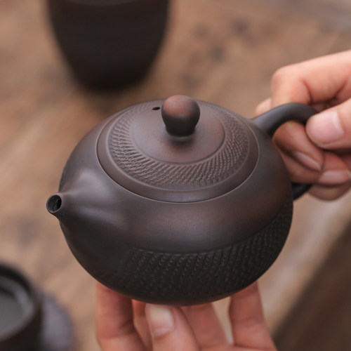 紫陶茶壶家用西施手工功夫小号