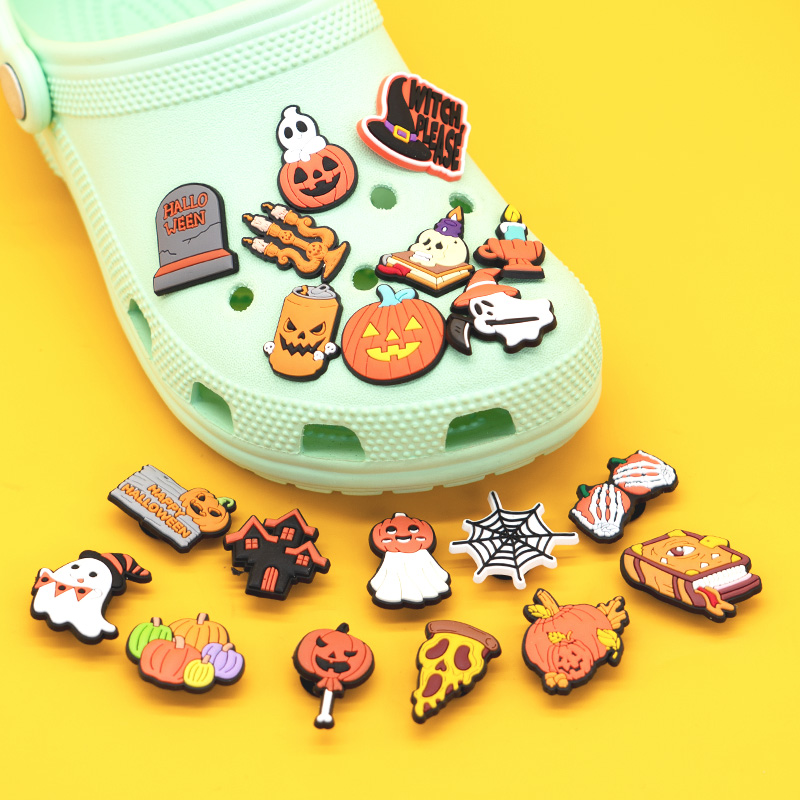 万圣节日周边鞋花洞洞鞋花扣鞋上装饰品卡通配件鞋扣鞋配饰卡洛驰