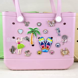 Bogg Bag配件适用于EVA沙滩包洞洞包托特包挂件金属鞋花鞋扣螃蟹