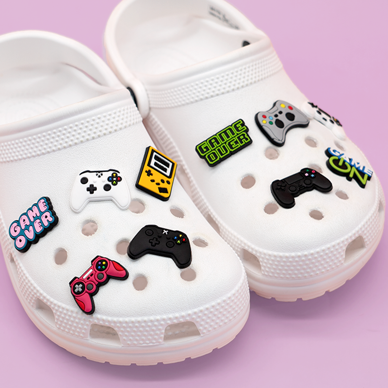 枪战游戏手柄可拆卸洞洞鞋扣装饰