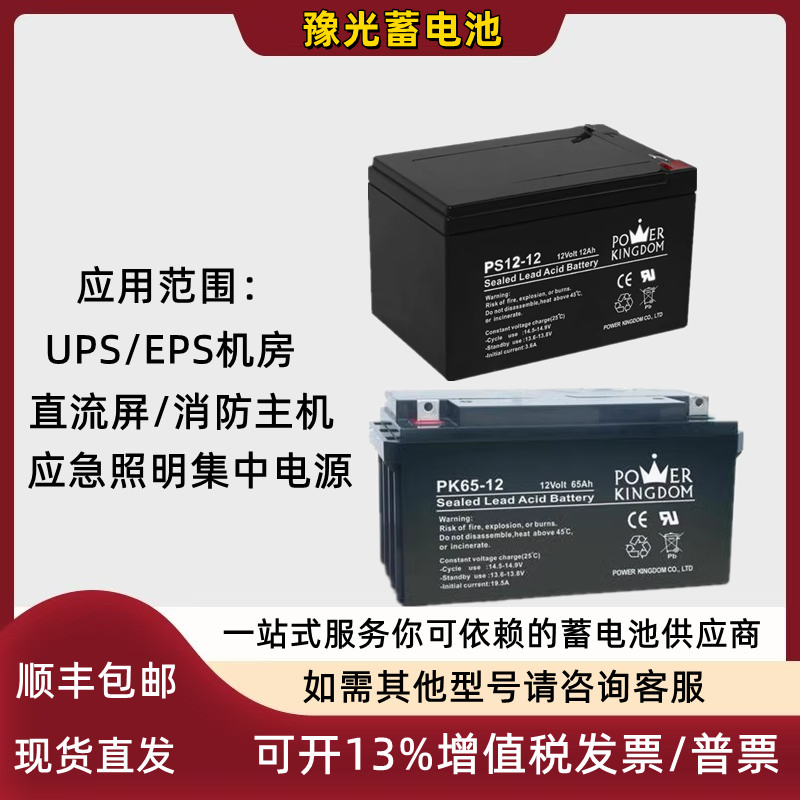 豫光蓄电池PK65-12 12V100/65/55/40/35/18/17/12/7/5/4AH直流屏