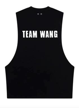 TEAM WANG 王嘉尔同款 背后字母LOGO印花 男女无袖坎肩汗背心T恤