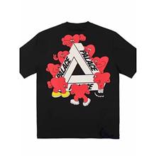 Palace 24SS 爱心卡通小人涂鸦三角LOGO印花 男女情侣款短袖T恤潮