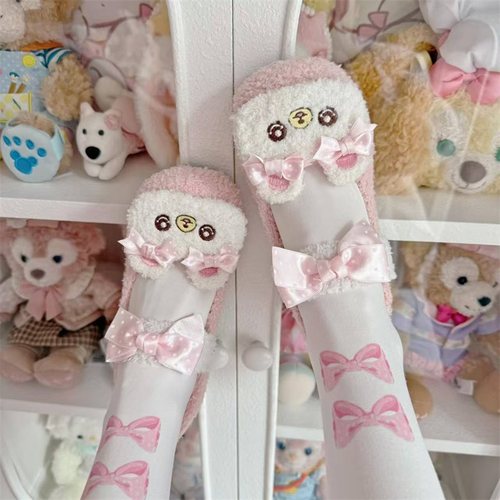 小绒熊冬季保暖lolita娃娃鞋