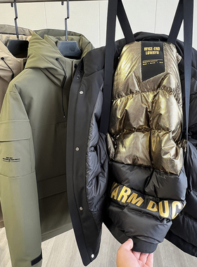 天花板级！石墨烯！防风防水！冬季新款男士加厚连帽羽绒服