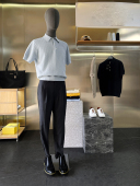 進囗16针波浪提花 原2400 男士 轻奢针织短袖 意式 polo衫 高奢