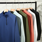 T恤打底衫 鲁道夫UPF50 男女半拉链运动长袖 防晒透气 科技冷感