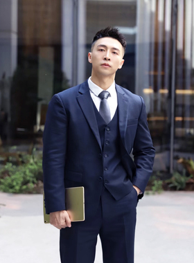 过万级！高端行政套西！Super120'S色织羊毛！男商务西服西裤套装