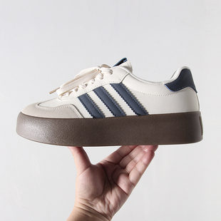 休闲运动板鞋 超火 复古翻毛皮百搭时尚 男女情侣款 厚底德训鞋