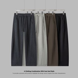 复合加厚奥粒绒 百搭直筒休闲卫裤 保暖不臃肿 男士 冬季 440克重