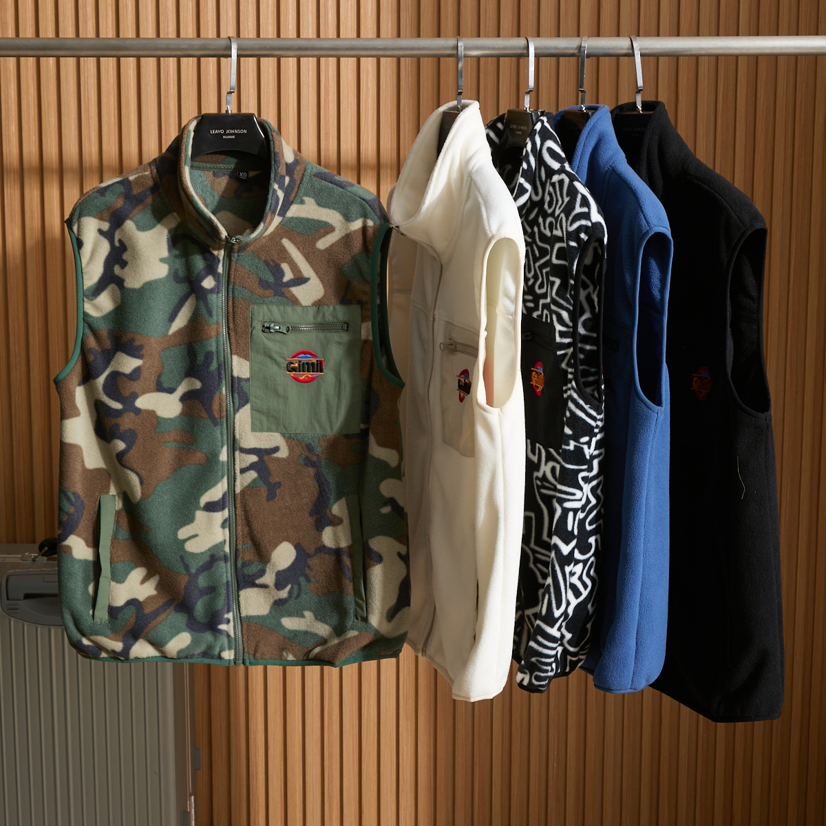 出口单！双面摇粒绒！轻盈保暖！秋冬男士迷彩色户外立领马甲背心