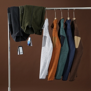 男士 速暖锁温科技面料 立领针织抓绒衣夹克 柜599 户外高端