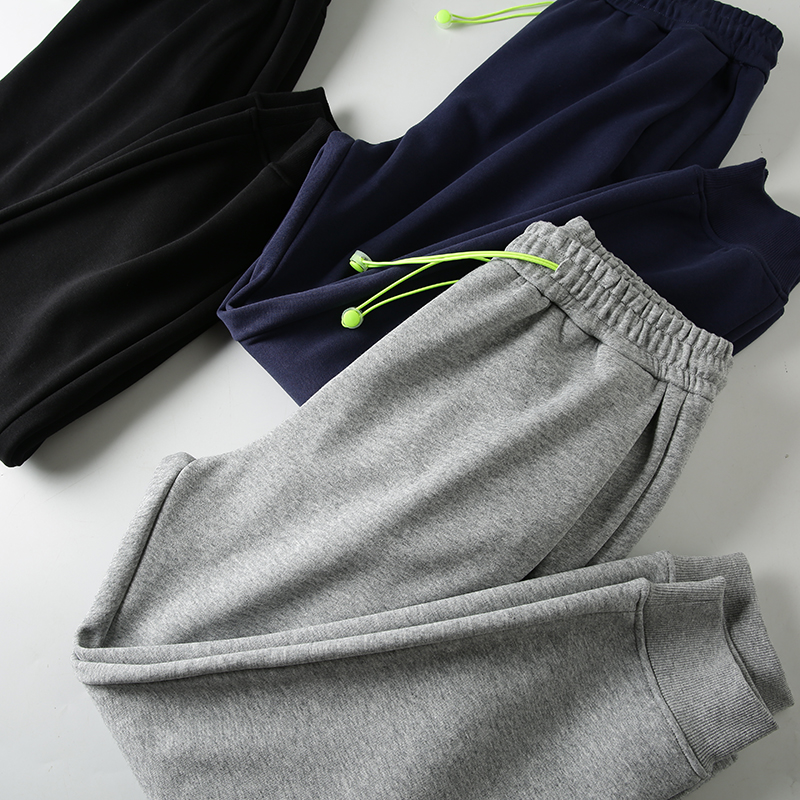 秋冬时尚运动休闲纯色束脚卫裤